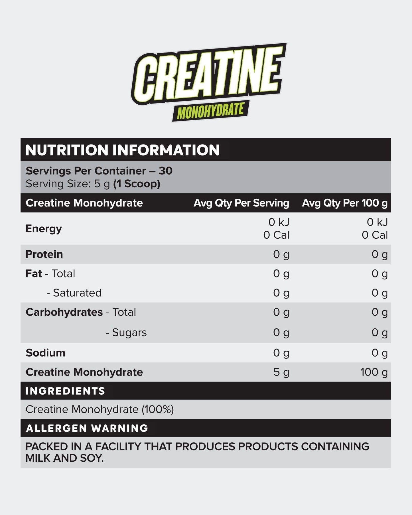 Creatine Monohydrate by Muscle Nation